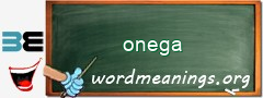 WordMeaning blackboard for onega